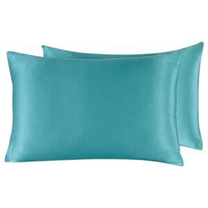 100% Mulberry Silk Pillow Case - BEAUTY SLEEP - Blue - Multiple sizes